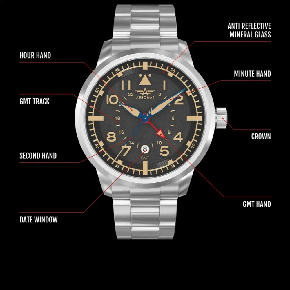 Aeromat Watch TYPE GMT JET BRACELET - Picture 9 of 12